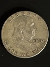 1960 Franklin Half Dollar 50C Silver Circulated Denver Mint Coin