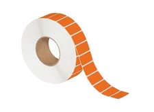4 x 6 1/2" Orange Thermal Transfer Labels 900/Roll 3" Core 4 Rolls