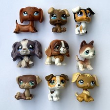 LOT 9 DOGS LPS Dachshund Brown 640 - Littlest Pet Shop 672 Cocker Spaniel