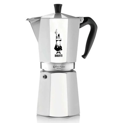 Bialetti Moka Express Stovetop Espresso Maker 12 Cups - Silver