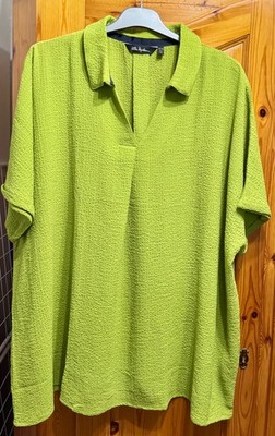 Ulla Popken Damen große Größen Bluse Struktur A Linie Hemdkragen Halbarm 807520