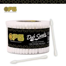 OPG Premium Cotton Dab Swabs – 200 Count – White Dual-Tip Cleaning Swabs