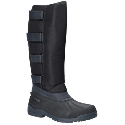 Cotswold Kemble Herren Schwarz Hybrid Winter Hof Gummistiefel