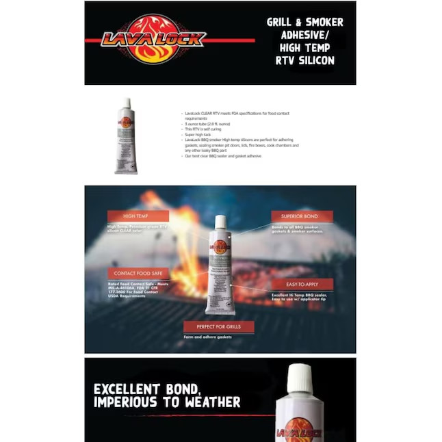 LAVALOCK LavaLock 3.3-oz Exterior and Specialty Clear Silicone Caulk