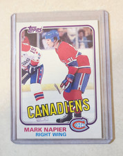 #23 1981-82 Topps Mark Napier Montreal Canadiens