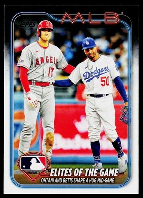 2024 Topps Elites of the Game: Ohtani and Betts Share a Hug Mid-Game #138