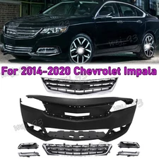 Bumper Cover Primed & Grille Assembly Kit For 2014-2020 Chevrolet Impala