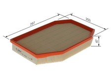 Luftfilter Motorluftfilter 297Mm f�r BMW F10 F11 F01 F02 F03 F04 2.5 3.0 09-15