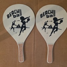 Beach Ball Paddle Game Set with 2 Wooden Padd...