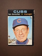 1971 Topps Baseball Leo Durocher #609 Chicago Cubs EX Low Shipping 