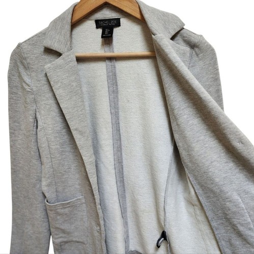 Blazer donna Rachael Zoe taglia S grigio erica maglia bottoni tasca ufficio casual morbido - Foto 7 di 12