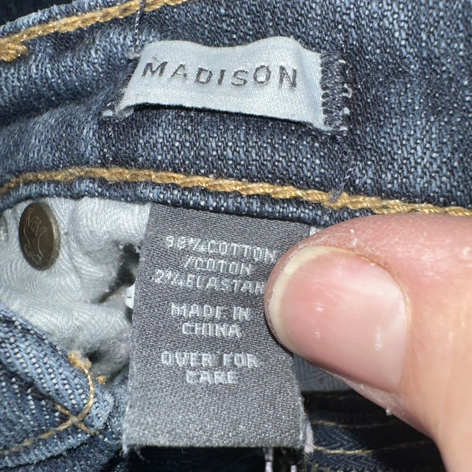 A&F Madison Bootcut Jeans Women’s 4L Low Rise 32 Inseam Stretch Denim Blue - Image 3 of 4