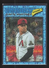 2026 Topps Heritage #263 Justin Martinez Chrome Light Blue Sparkle Refractors