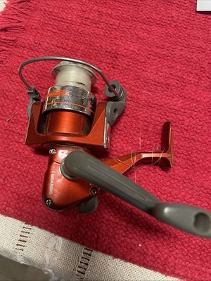 Vintage Red Zebco Sling Shot Open Face Spinning Casting Fishing Reel