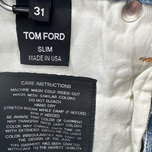 Tom Ford Men's Slim Fit Distressed Jeans 31 - Picture 13 of 15