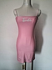 Forever 21 Barbie Pink Spaghetti Strap Dress Sz Small Stretch Fabric Halloween