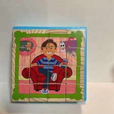 2021 Blues Clues Melissa Doug Wooden Puzzle Preowned Good Condition 6scenes