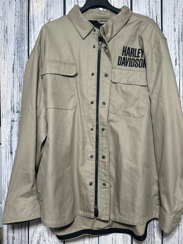 Harley-Davidson Men's 5XL Operative Riding Shirt Jacket Khaki Tan w/ Armor NWT - Picture 8 of 11