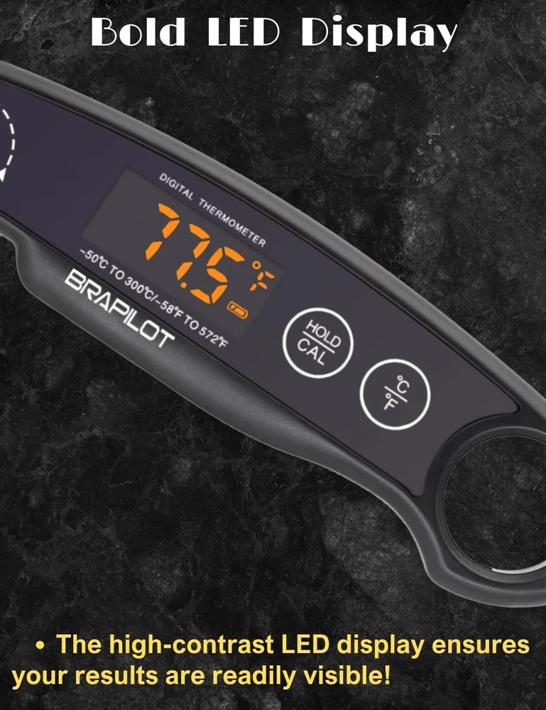 Meat Thermometer Rechargeable for Cooking - 3~4S Instant Read Candy Cooking F... Meat Thermometer Rechargeable for Cooking - 3~4S Instant Read Candy Cooking F...