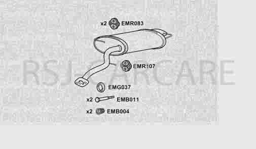 Klarius TY688B Exhaust Rear Box COROLLA VERSO 1.6 1.8 04-09