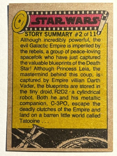 1977 Topps Star Wars Movie Cards Blue 1st Series High Grade PSA Vader Luke Leia - Picture 130 of 235