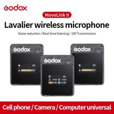 US Godox MoveLink II M2 Kit Wireless Microphone Camera Mobile Phone Radio Collar