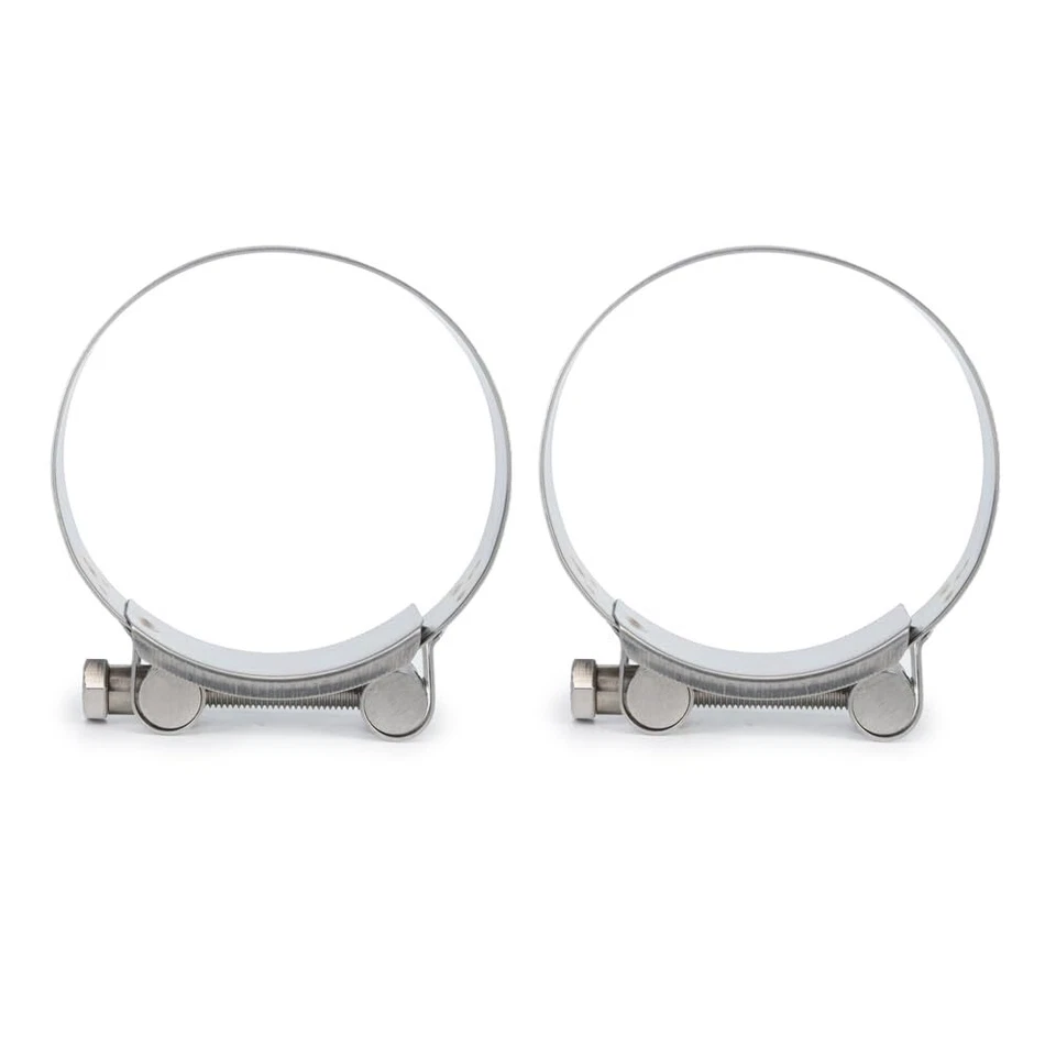 2 Pack 304 Stainless Steel T-Bolt Hose Clamp Range 3.15" - 3.35" 80mm-85mm - Imagem 2 de 4