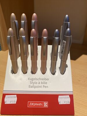 Kugelschreiber Kuli Brunnen Silber Gold Rose Neu Stift