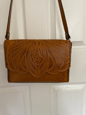 Patricia Nash Leather Sarola Crossbody BURNISHED GOLD