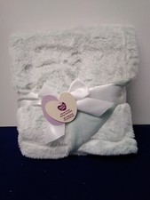 Parents Choice Reversible Plush Baby Blanket 30 X 40 Green Extra Soft