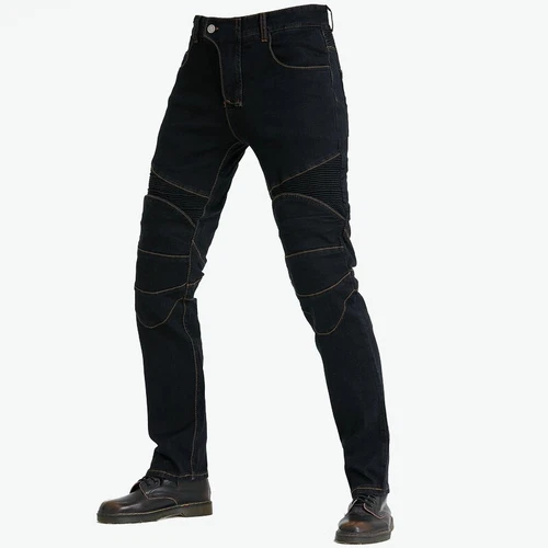Men Motorcycle Jeans Motorbike Casual Stretch Skinny Slim Fit Pants With Armors- - Picture 10 of 18