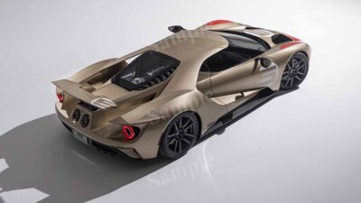 2022 Ford GT Holman Moody Heritage Edition RedGold Wall Decor Print Photo Poster