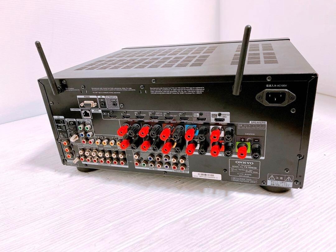 Onkyo TX-NR838 7.1ch AV Receiver Black Bluetooth good Onkyo TX-NR838 7.1ch AV Receiver Black Bluetooth good