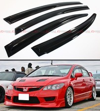 Mug Style Jdm Smoke Window Visor Rain Shade For 2006-2011 Fa Fa5 Honda Civic 4d