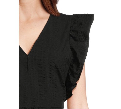Mini abito donna Time and Tru aderente e svasato taglia XL 16-18 nero - Foto 7 di 8