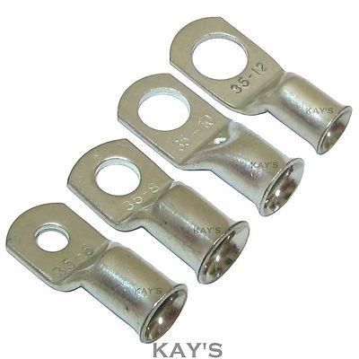 KUPFERROHR RING CRIMPKLEMMEN LUG STECKER BATTERIE STARTER SCHWEISSKABEL