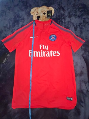 NIKE PARIS SAINT GERMAN FLY EMIRATES SOCCER RED JERSEY 854607-676