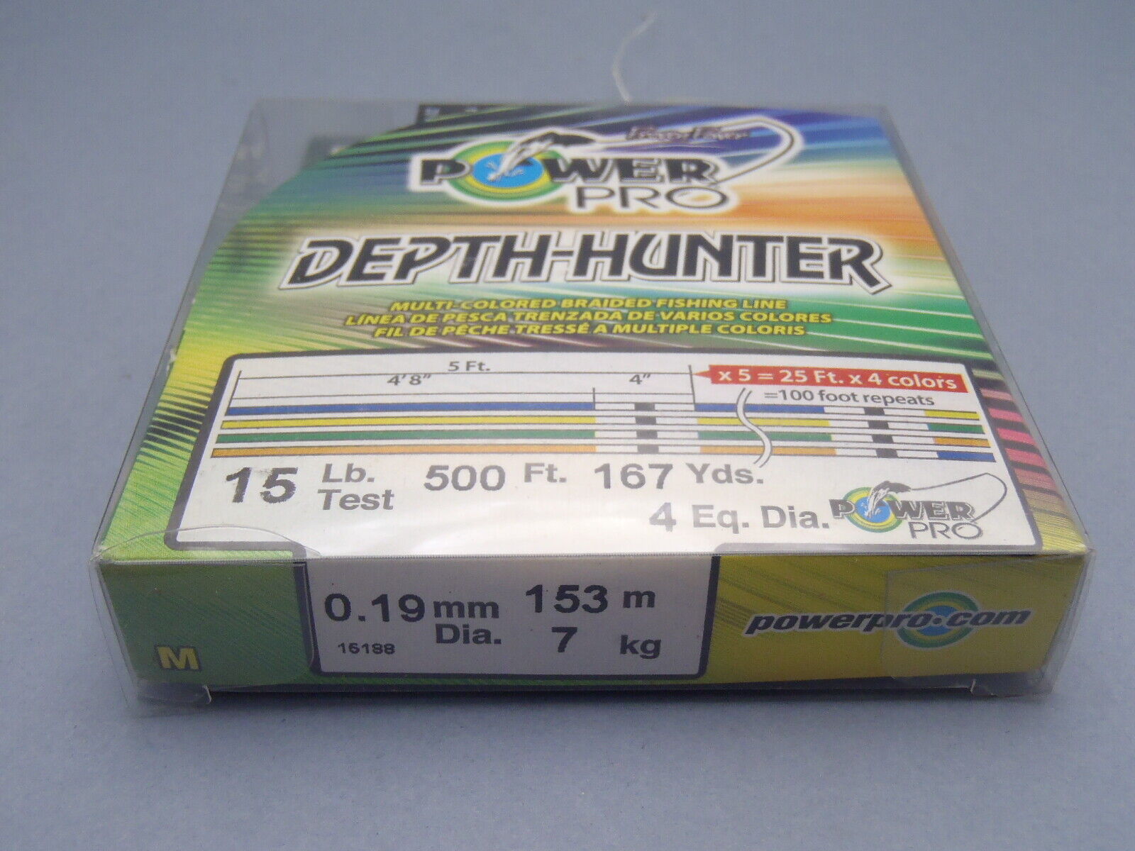 1pk Powerpro Depth Hunter 100% Spectra Fiber Braided Fishing Line 500ft  167yd – Moda pé no chão