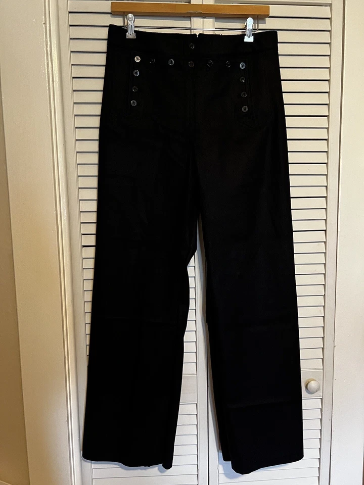 RIDING WOOL VINTAGE Pants Women's Size 18 Waist 36 Blue Lace Front Button Back - Image 4 of 4
