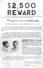 Reward poster for Louis Buchlter New York Old Photo