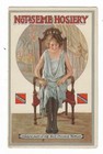 Old Advertising Postcard Not-A-Seme Hosiery 1920's Flapper Style Dress Notaseme — photo 1