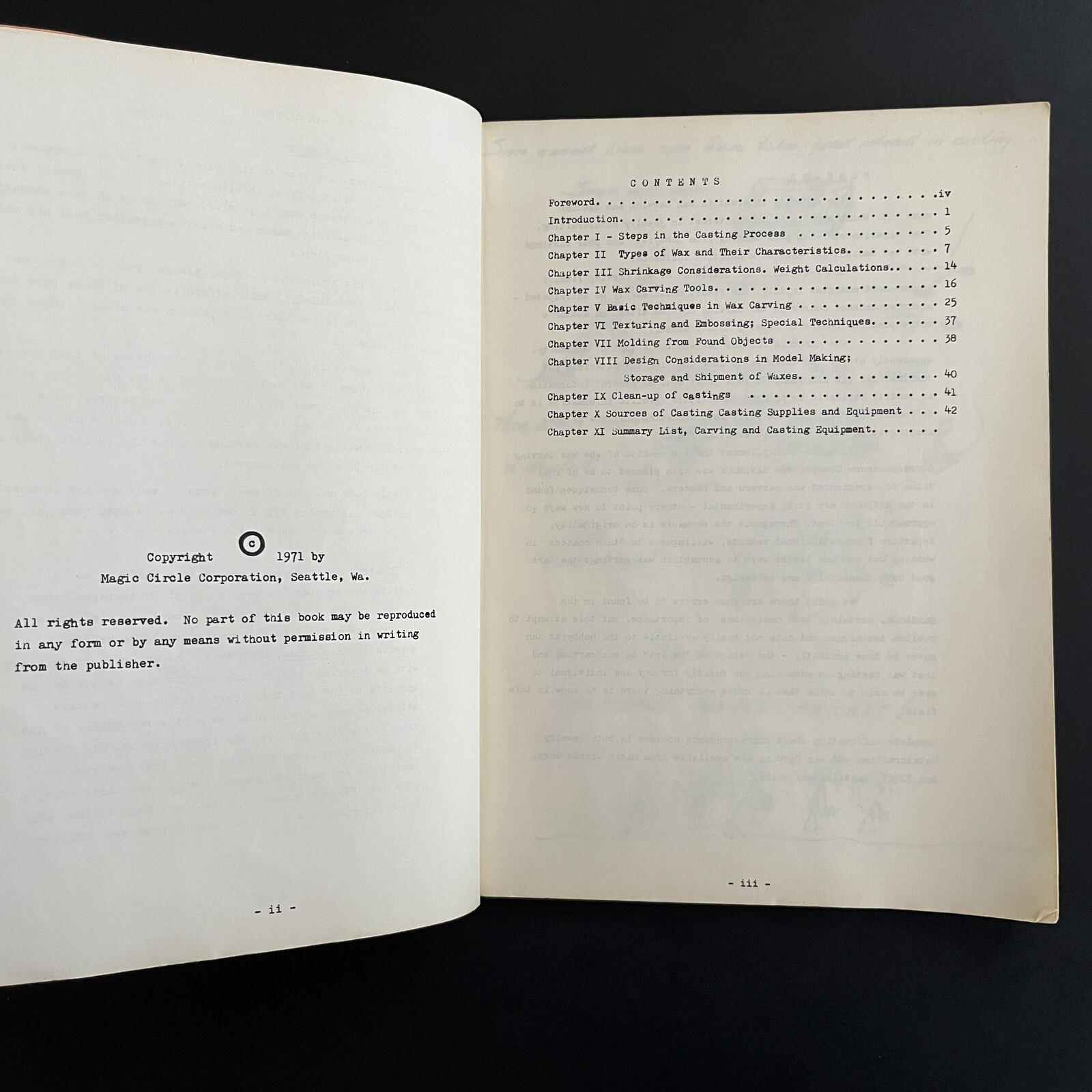 Handbook for Wax Carvers by Wm. E. Garrison 1971 Wax Carving Guide