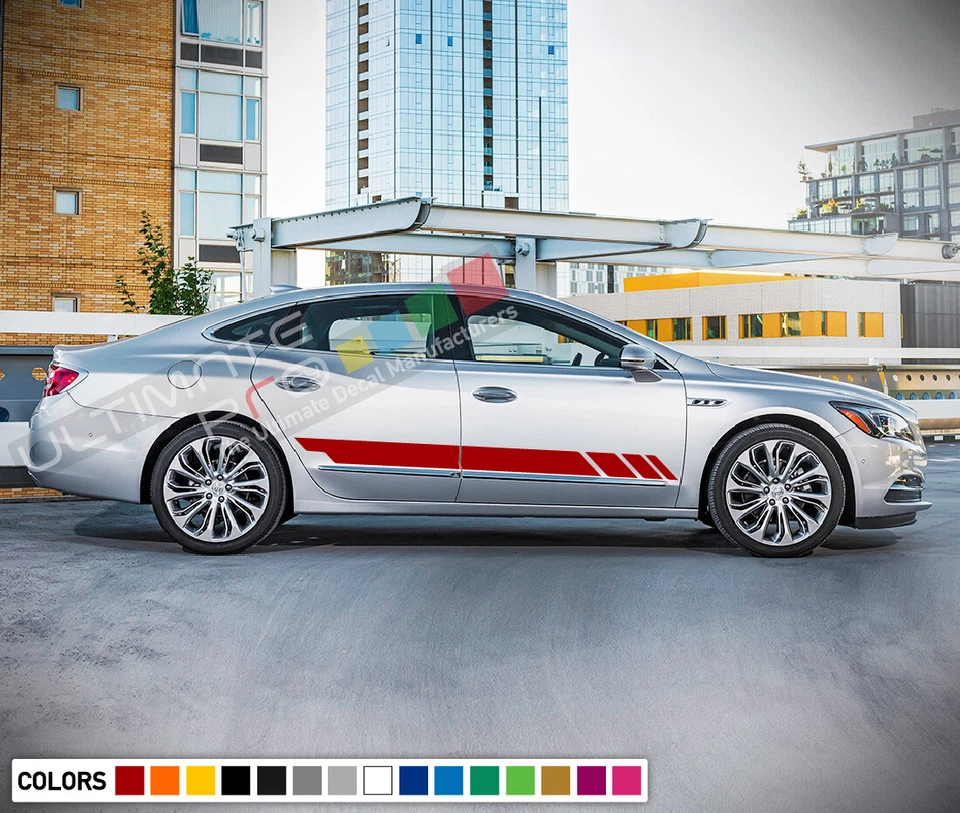 2 pegatinas laterales calcomanías rayas para Buick Lacrosse racing sport 2015 2016 2018 2020 Foto 4 de 4