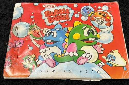 1986 BUBBLE BOBBLE • WORKING w/CASE & BOOK • VINTAGE NES NINTENDO VIDEO GAMES - Picture 3 of 6