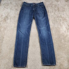 Paige Skyline Skinny Jeans Slim 26 Blue Denim Made In USA Stretch