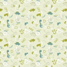 Kids Dino Roar Dinosaur Fabric, by  the  METRE 100% Cotton Blue, Green