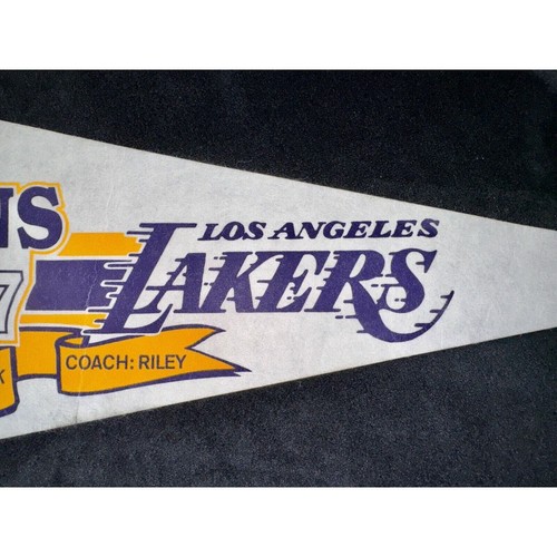 Authentic 1987 Los Angeles Lakers 30" Pennant Showtime Champions NBA Finals READ - Picture 8 of 11