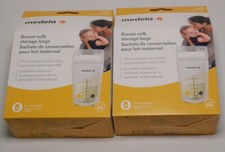 Medela Breast Milk Storage Bags 6 oz 50 ct Each Box with Bonus Pouch - Lot Of 2