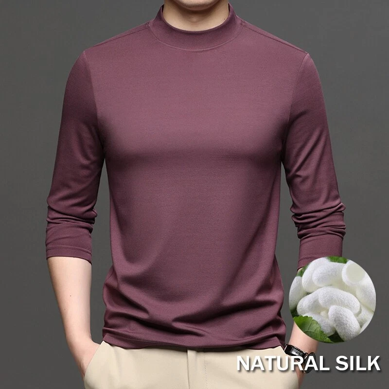 Men's silk hotsell blend turtleneck