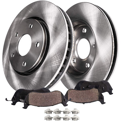 Front Disc Rotors + Ceramic Brake Pads for 2012 - 2018 Ford Focus Volvo C30 S40